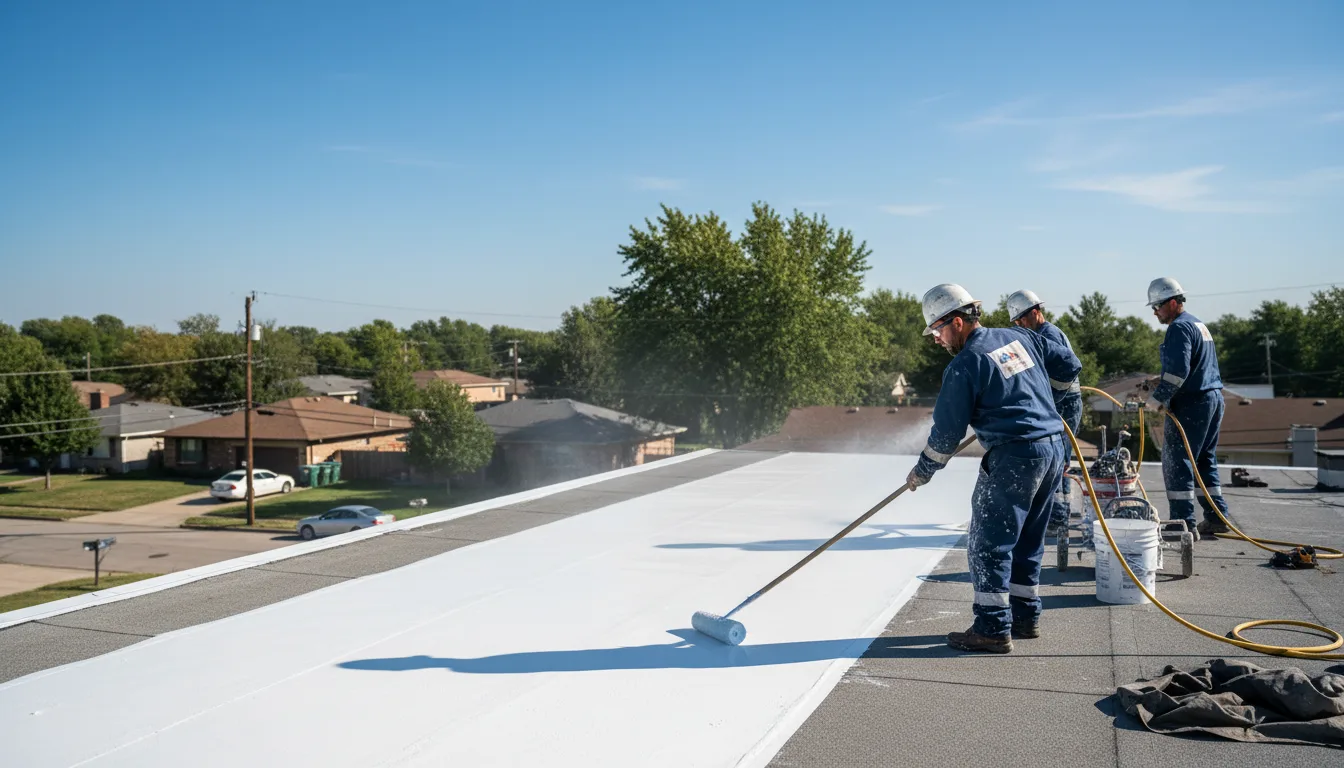 Commercial roof coating in Stockton, IL near me
